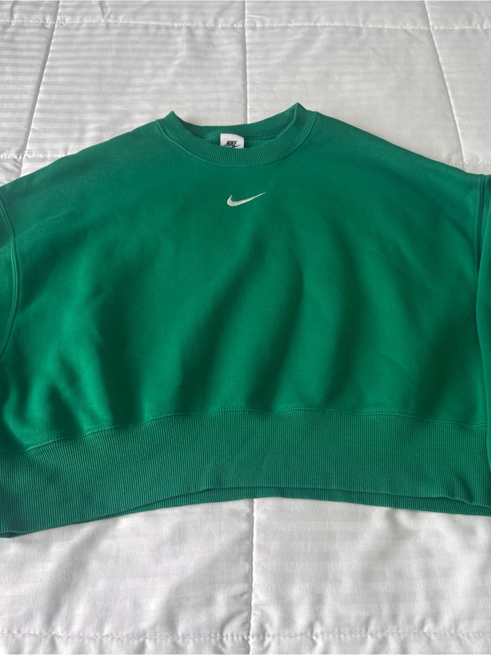 Nike Womens Green Crewneck Crop